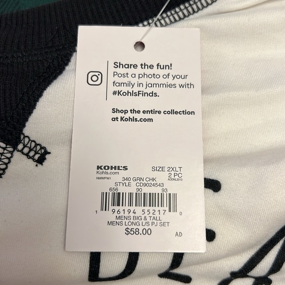 Jammies for Families Papa Bear 2XL top and bottom set #Z1 - Picture 3 of 3